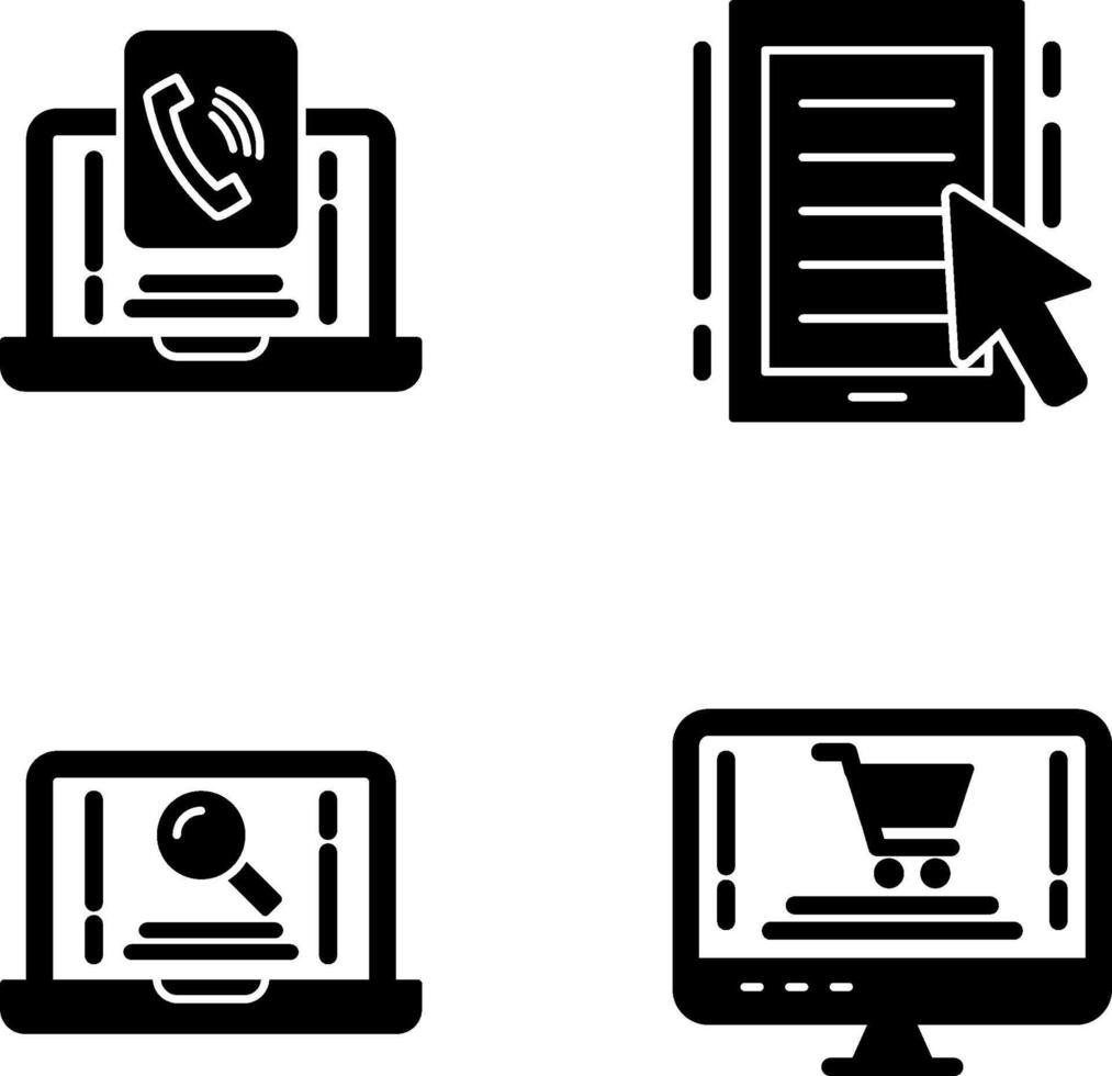 Contact and Ebook Icon vector