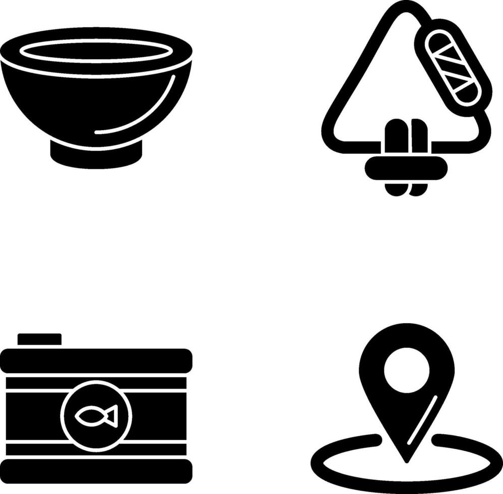 Bowling and Carabiner Icon vector