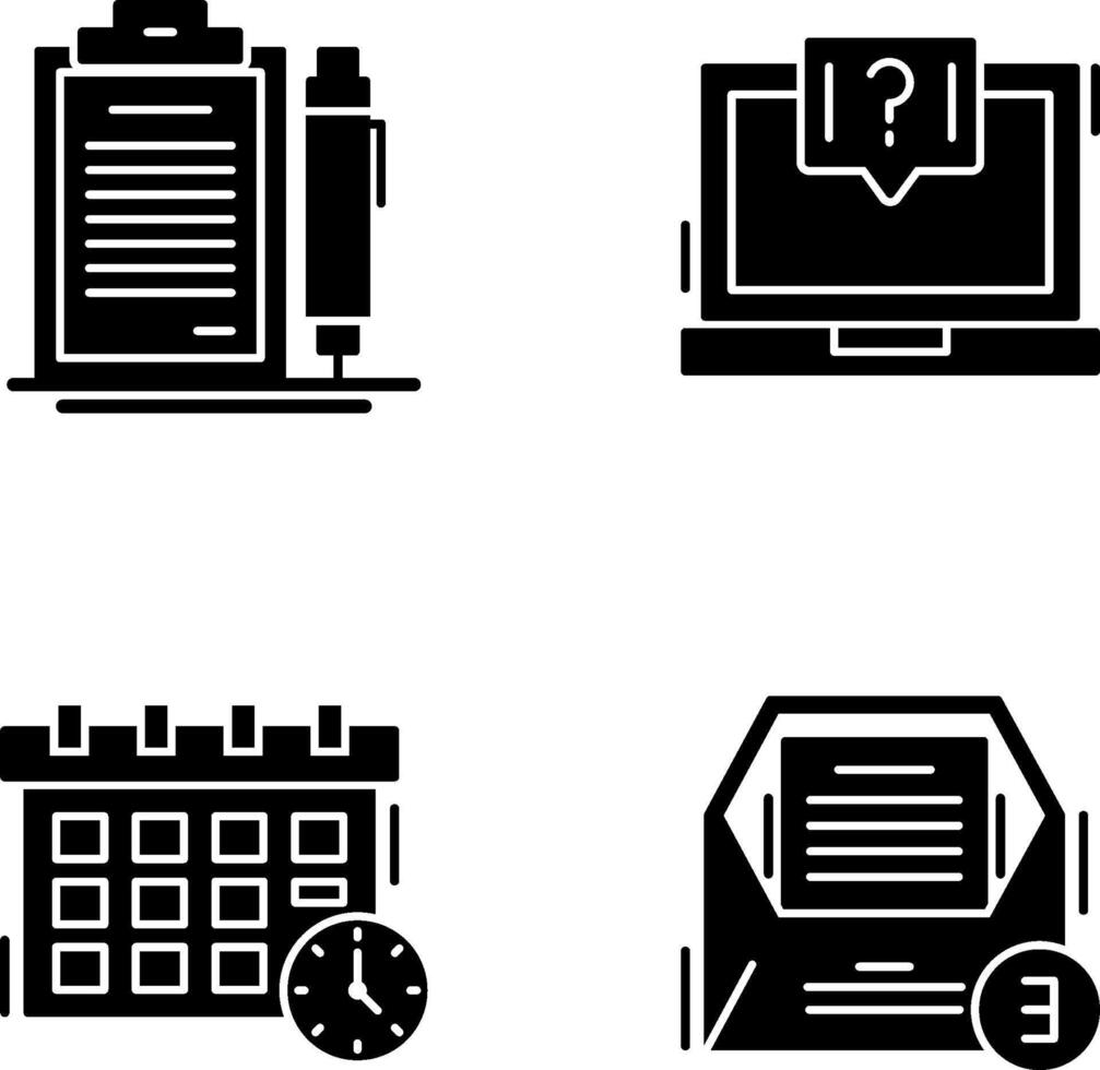 Contract and Question Icon vector