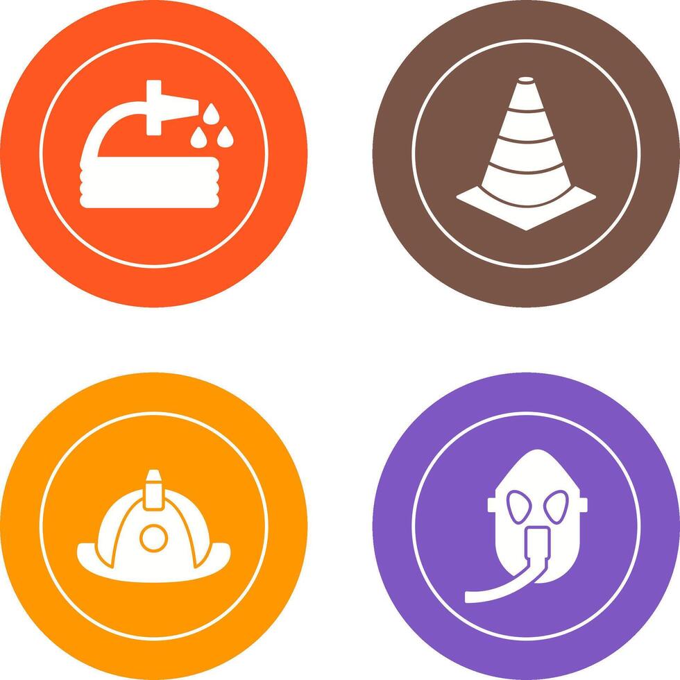water hose and cone Icon vector