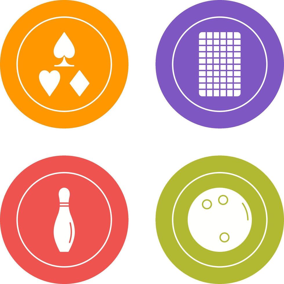 card suits and card backward Icon vector