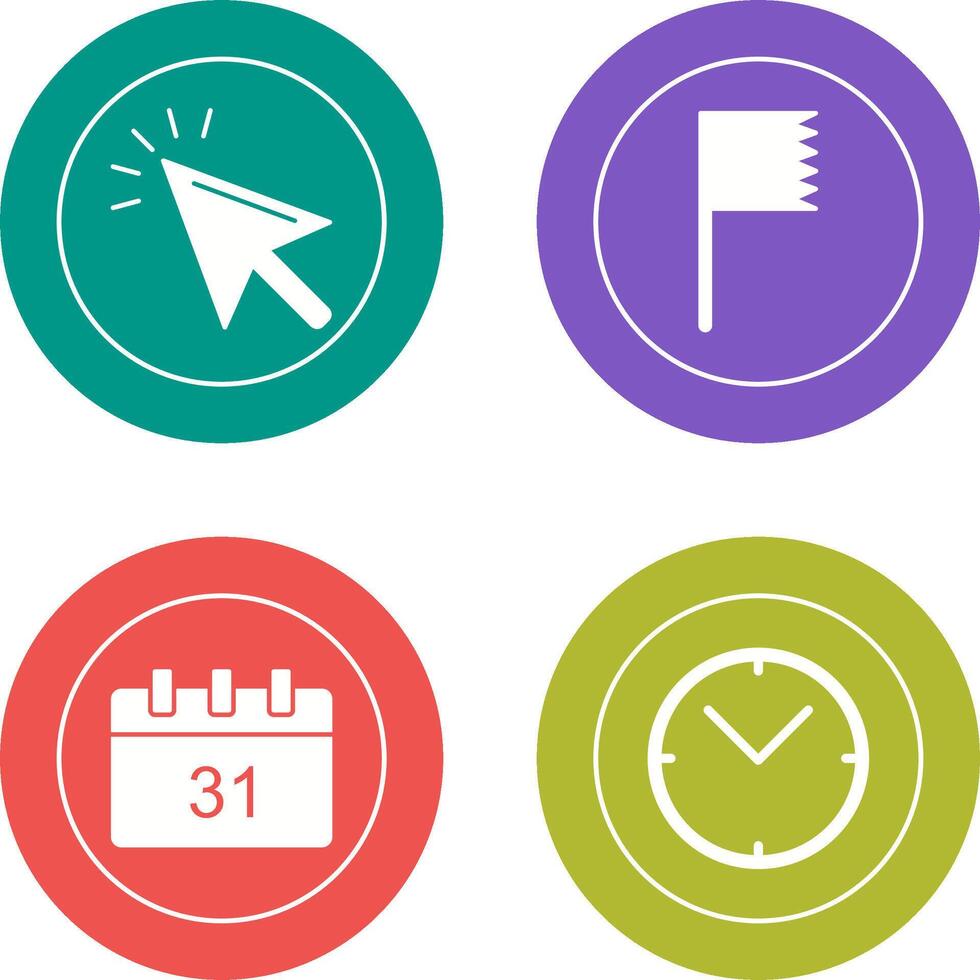 mouse and flag Icon vector