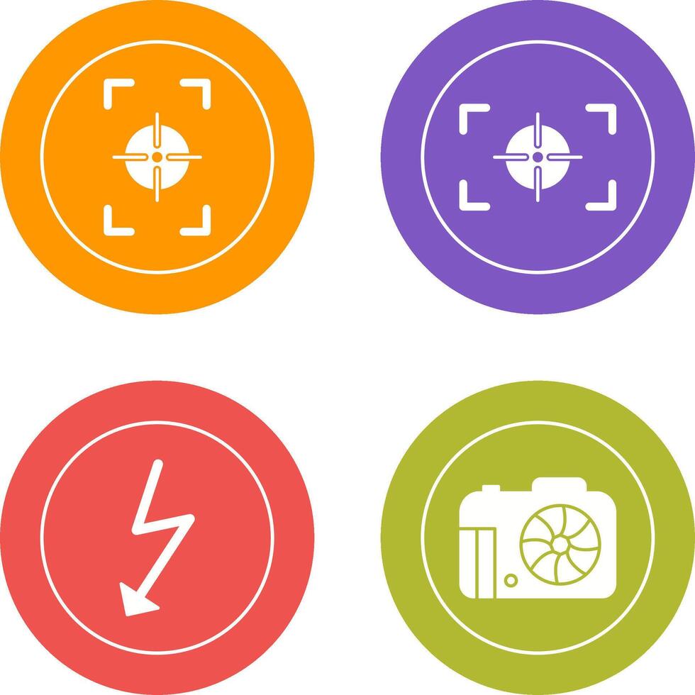 focus vertical and focus horizontal Icon vector
