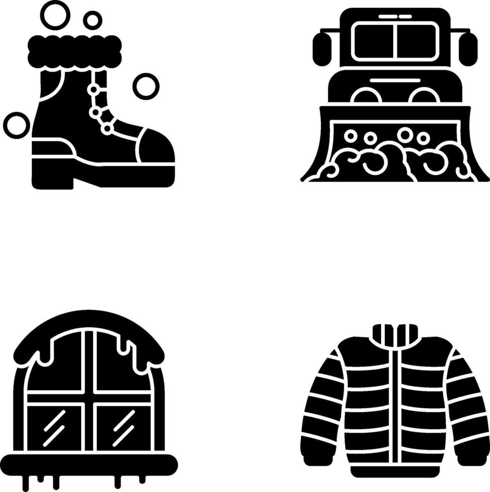 Snowshoes and Truck Icon vector