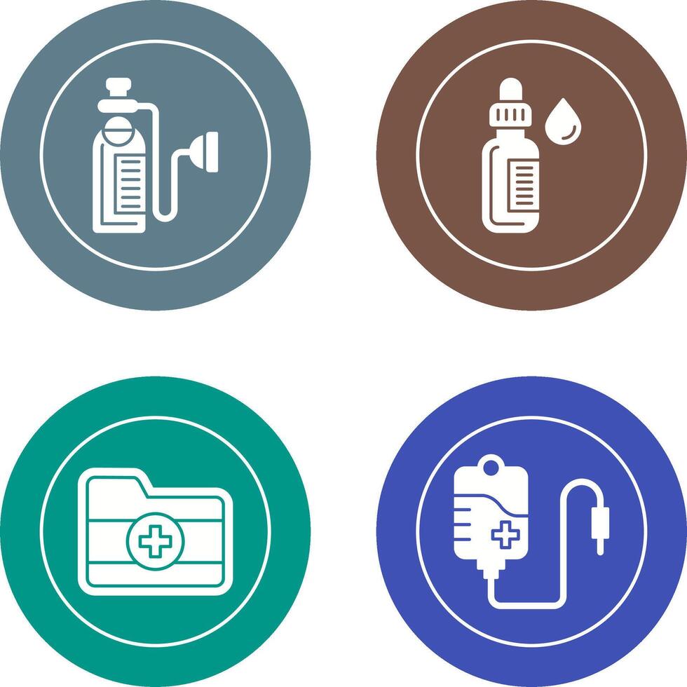 Oxygen and Dropper Icon vector