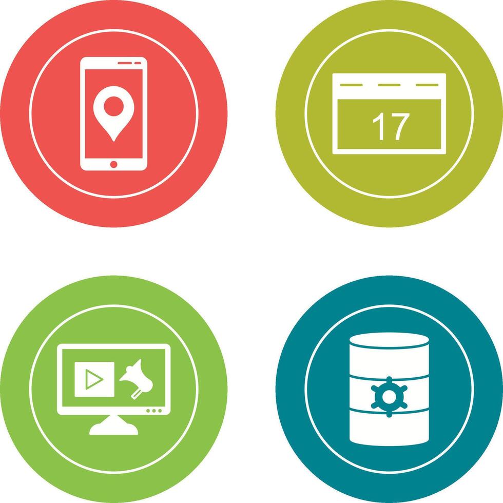 Gps Service and Event Management Icon vector