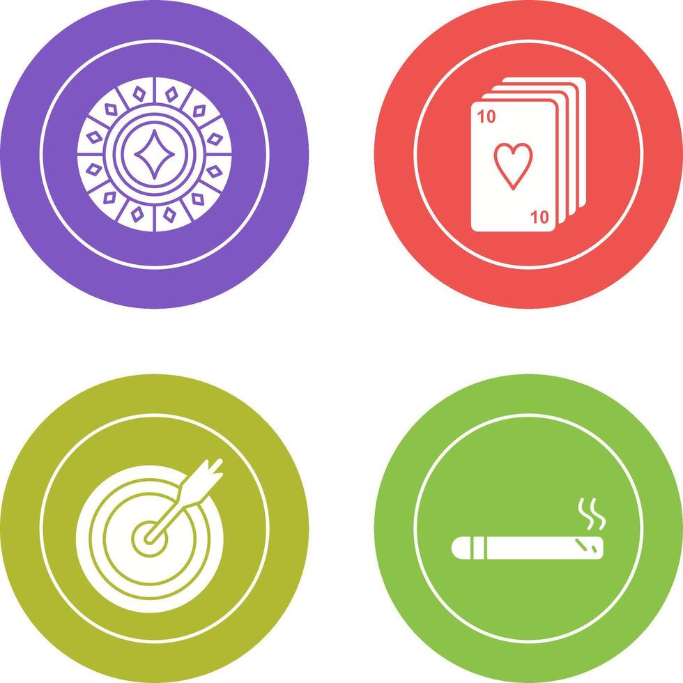 diamond Chip and desk of cards Icon vector