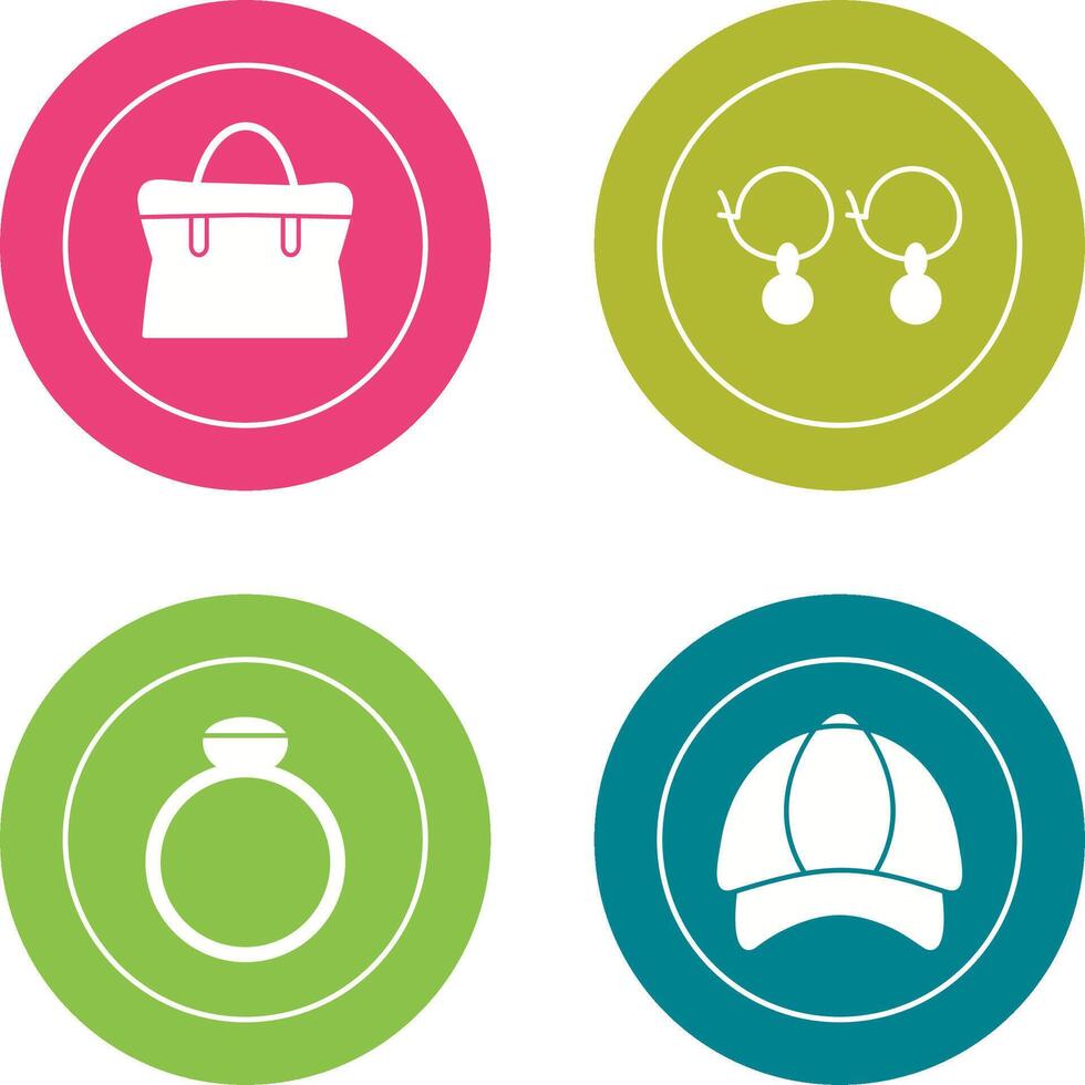 Bag and Earrings Icon vector