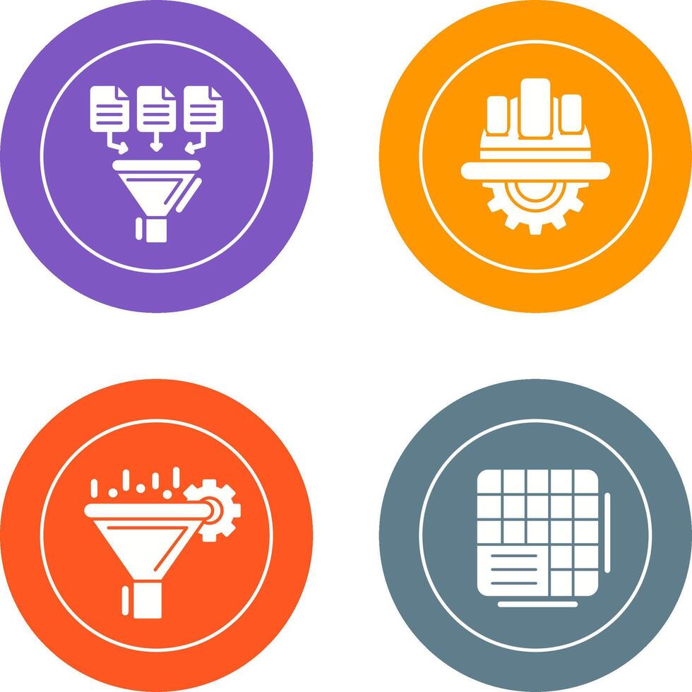 Data Collection and Engineering Icon vector
