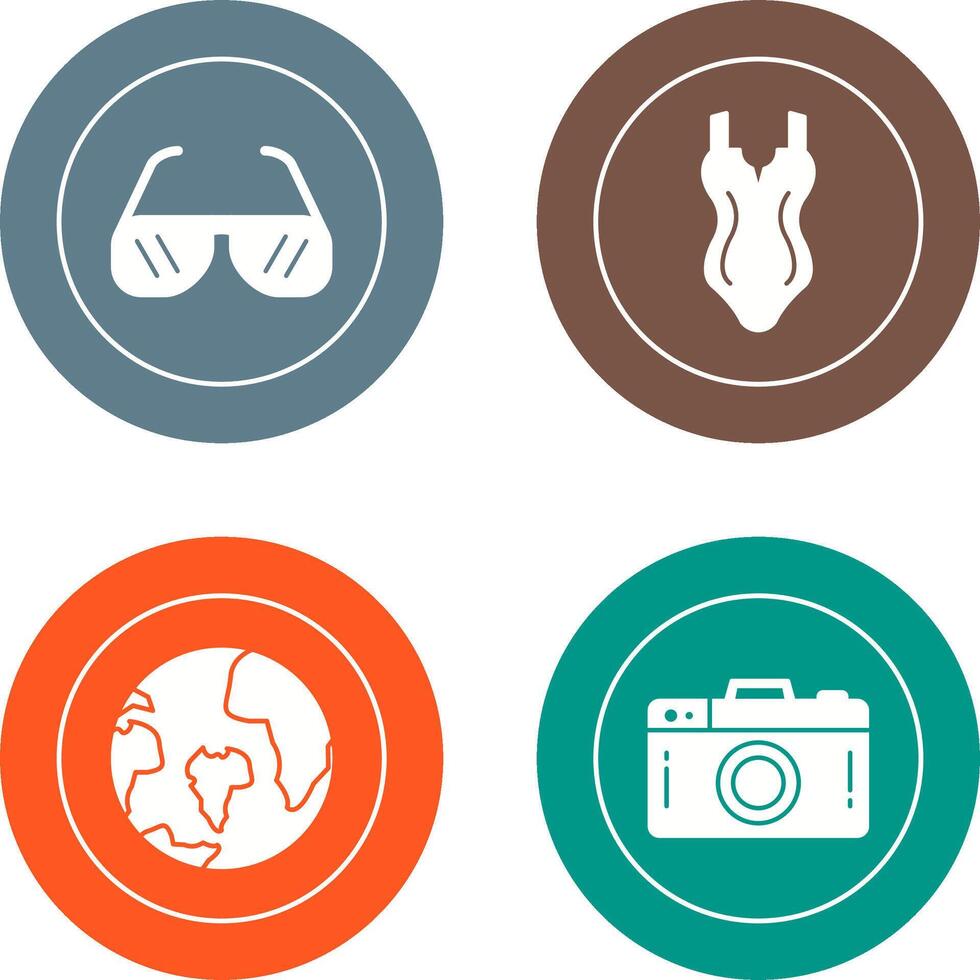 Sun Glasses and Swim Icon vector