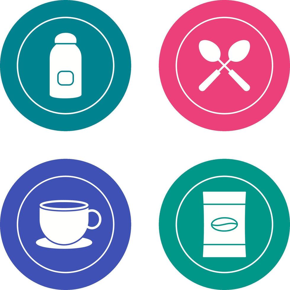 syrup and spoon Icon vector