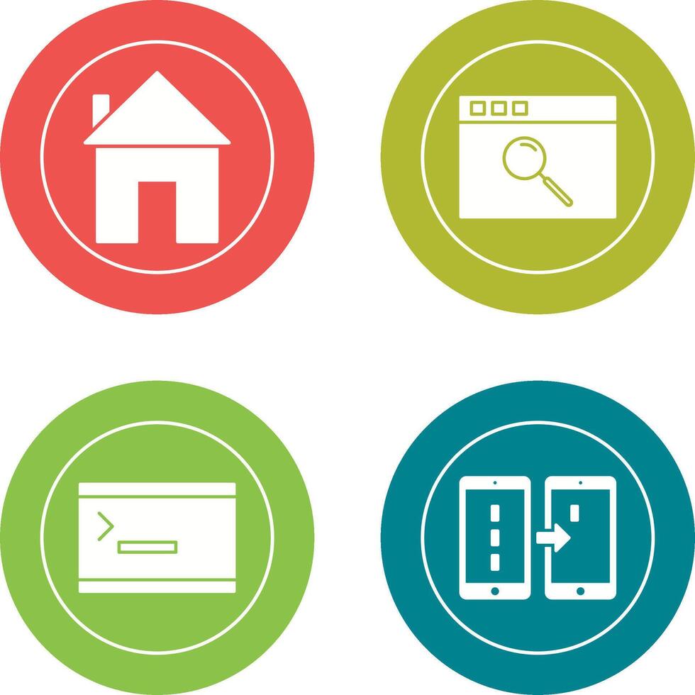 homepage and browser Icon vector