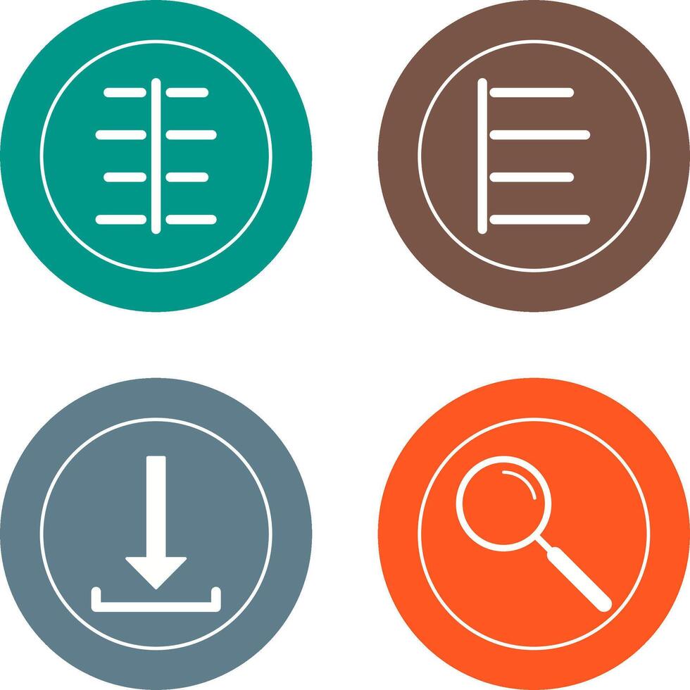 center align and left align Icon vector