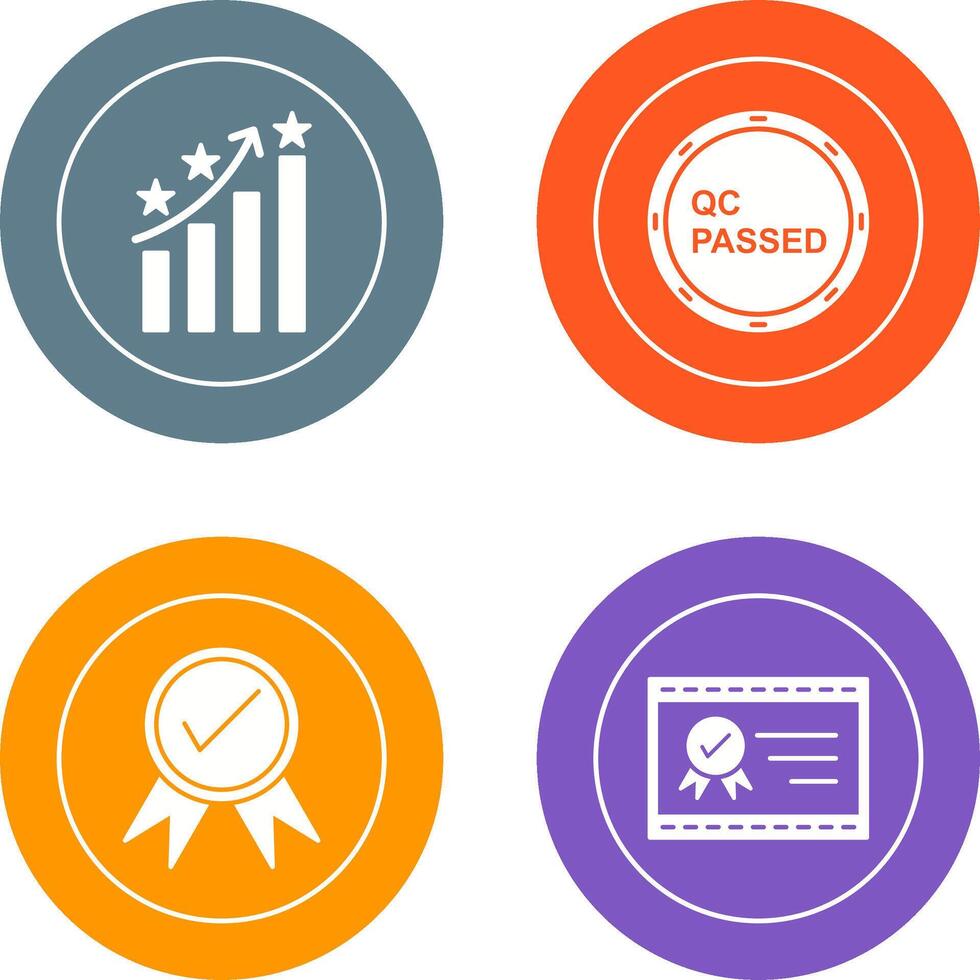 Reputation Management and QC Passed Icon vector