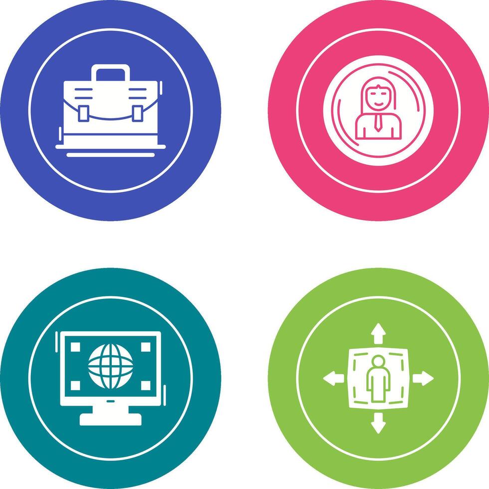 Briefcase and User Icon vector