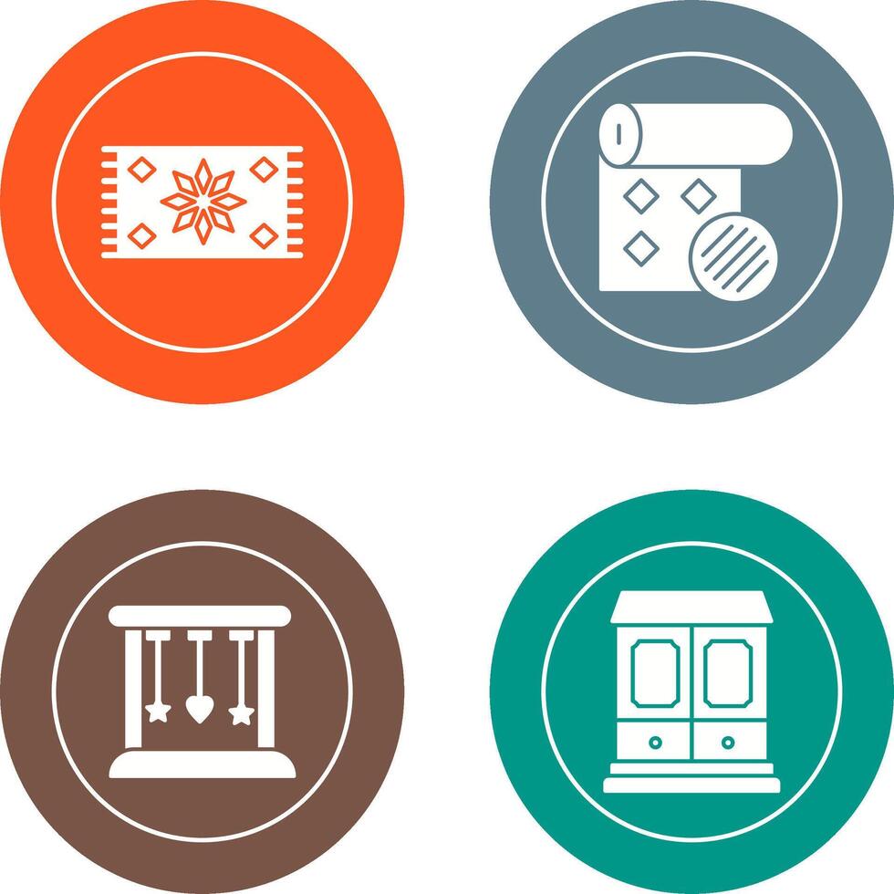 Carpet and Wallpaper Icon vector
