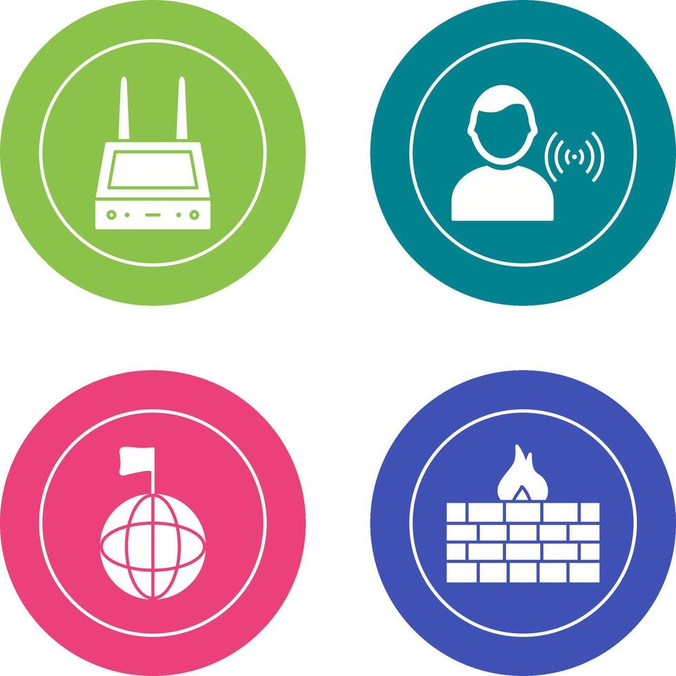 router and signal Icon vector