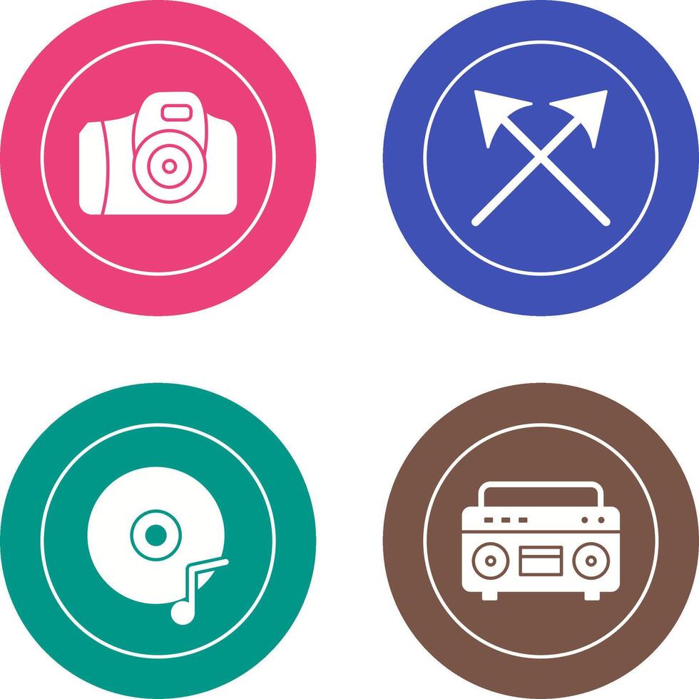 Camera and Arrows Icon vector