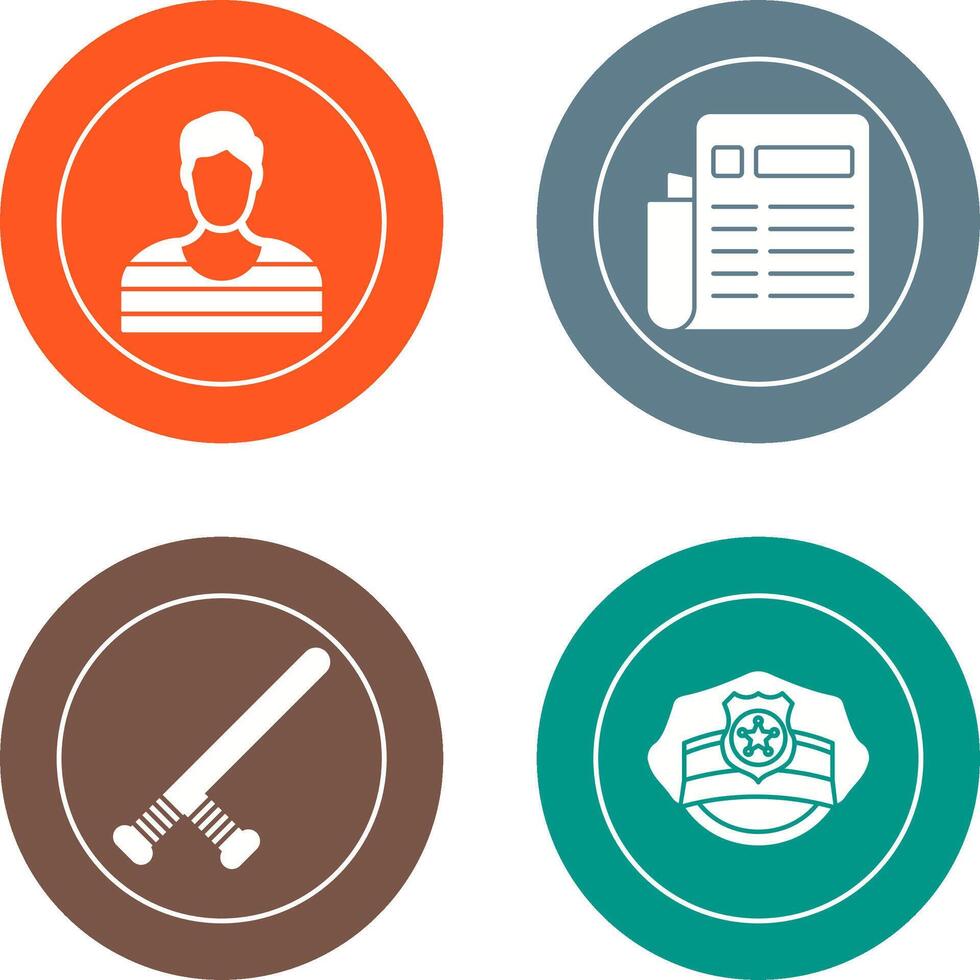 Prisioner and Newespaper Icon vector