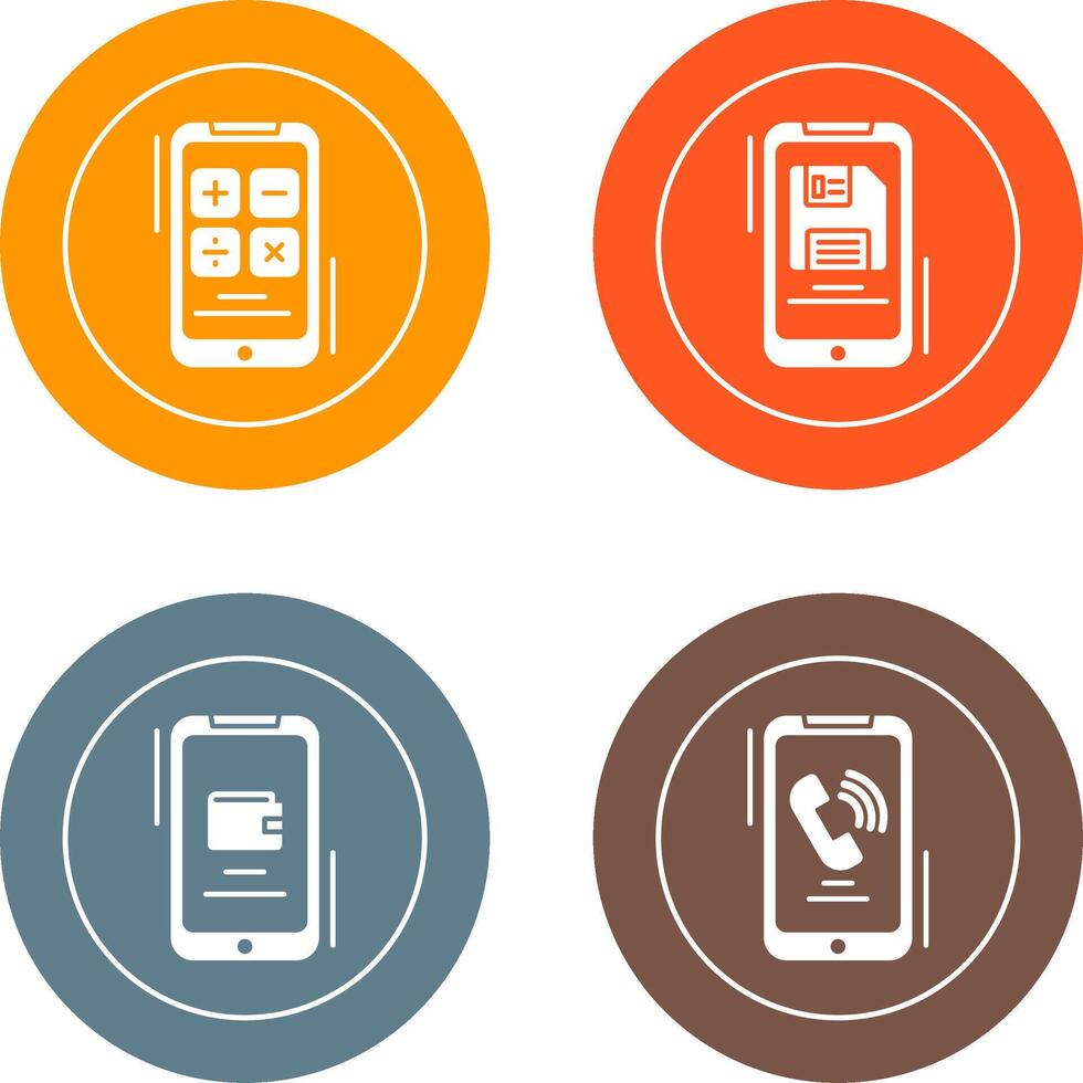 Calculator and Backup file Icon vector