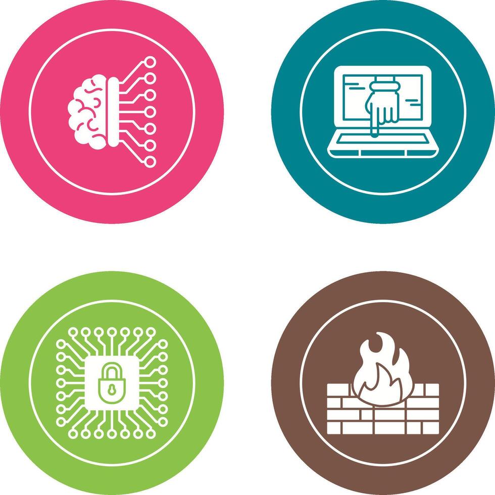 Machine Learning and Hacking Icon vector