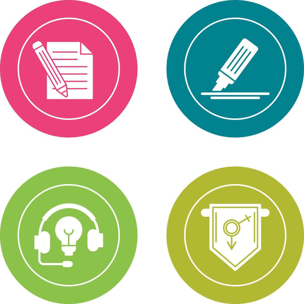 Pencil and MarkerSnack and Money Icon vector