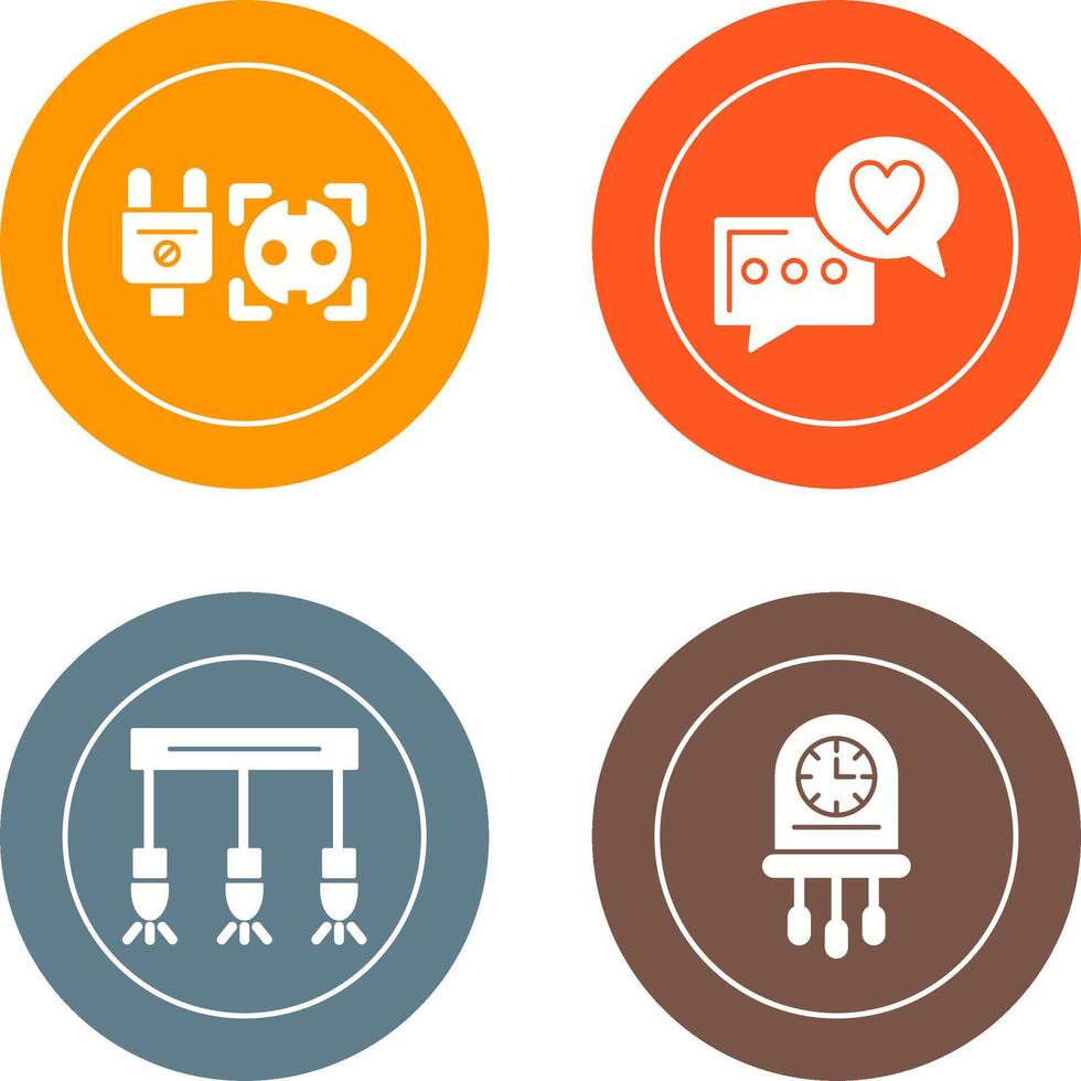 Socket and Chat Icon vector