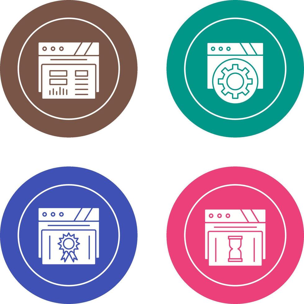 Dashboard and Browser Icon vector
