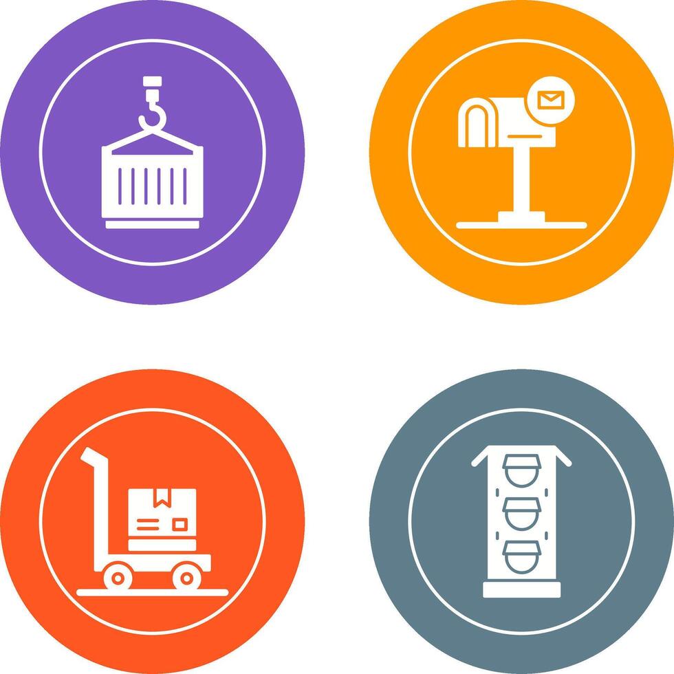 crane and mail box Icon vector