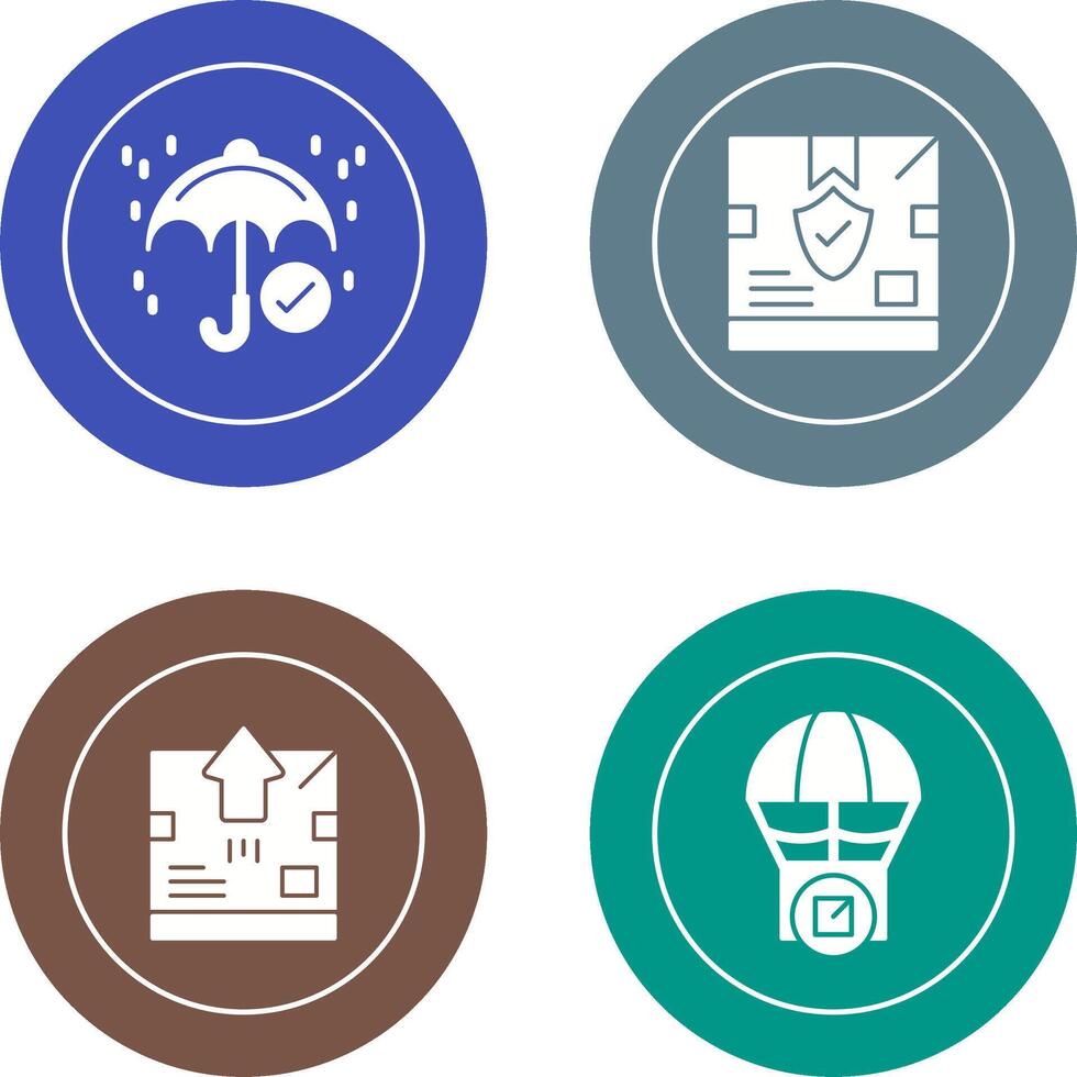 keep dry and delivery box Icon vector
