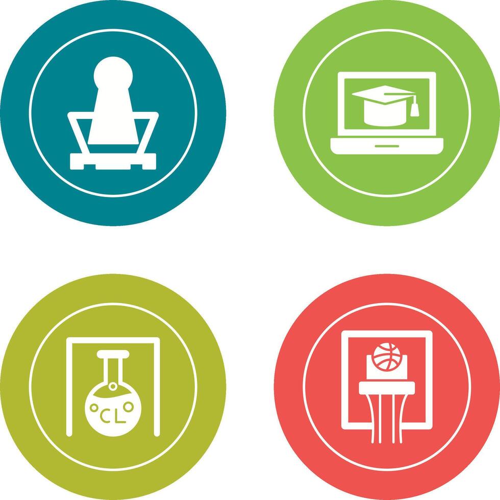 Binder and Graduation Icon vector