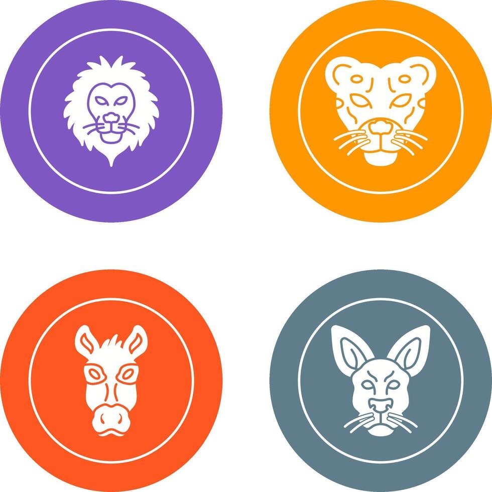 Lion and Cheetah Icon vector