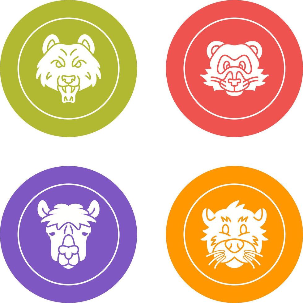 Bear and Ferret Icon vector