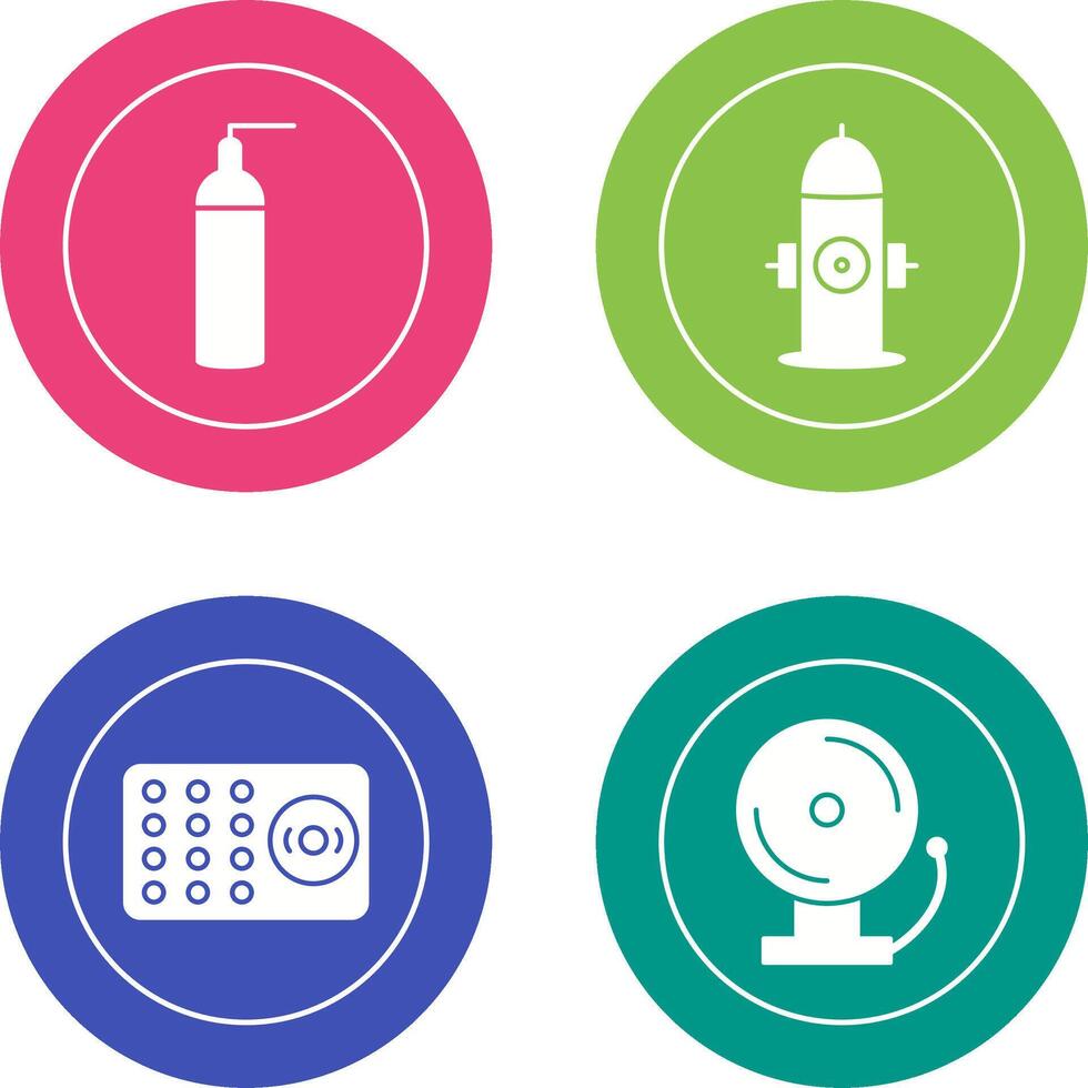 hydrant and oxygen tank Icon vector