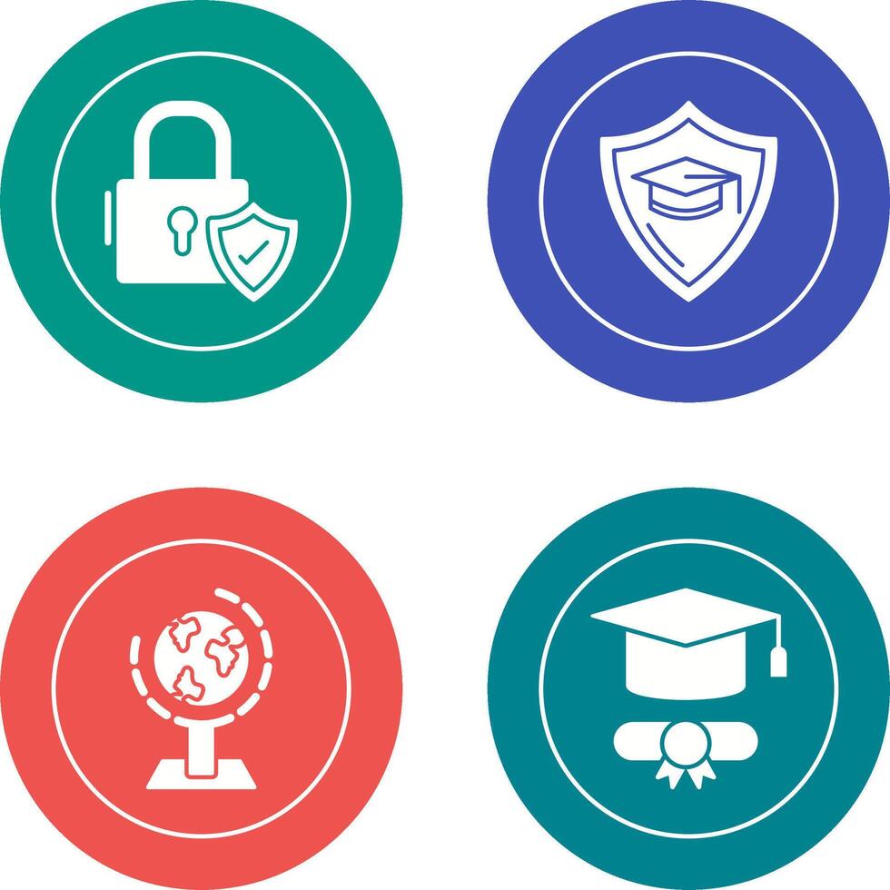 Secure and Education Icon vector