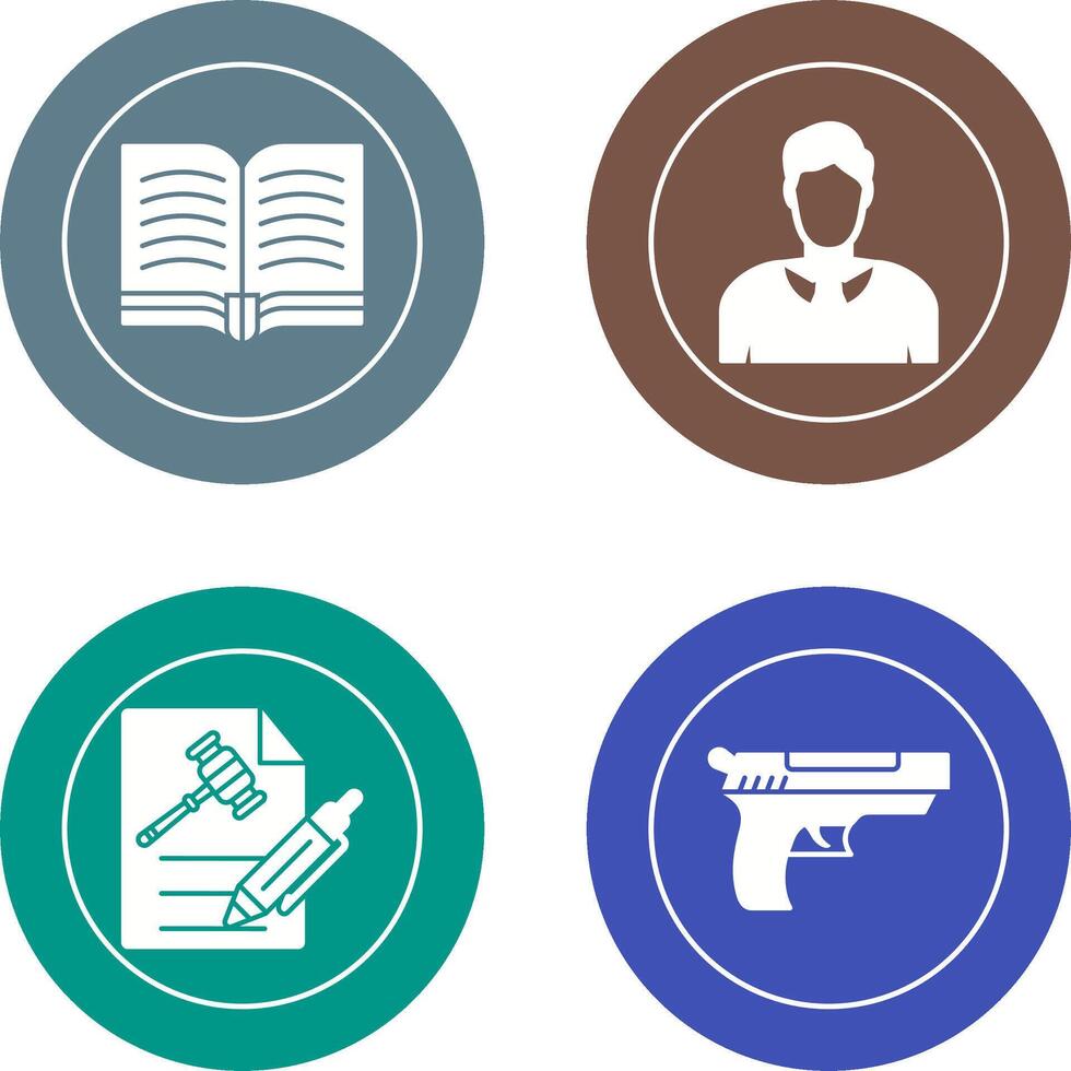 Book and Judge Icon vector