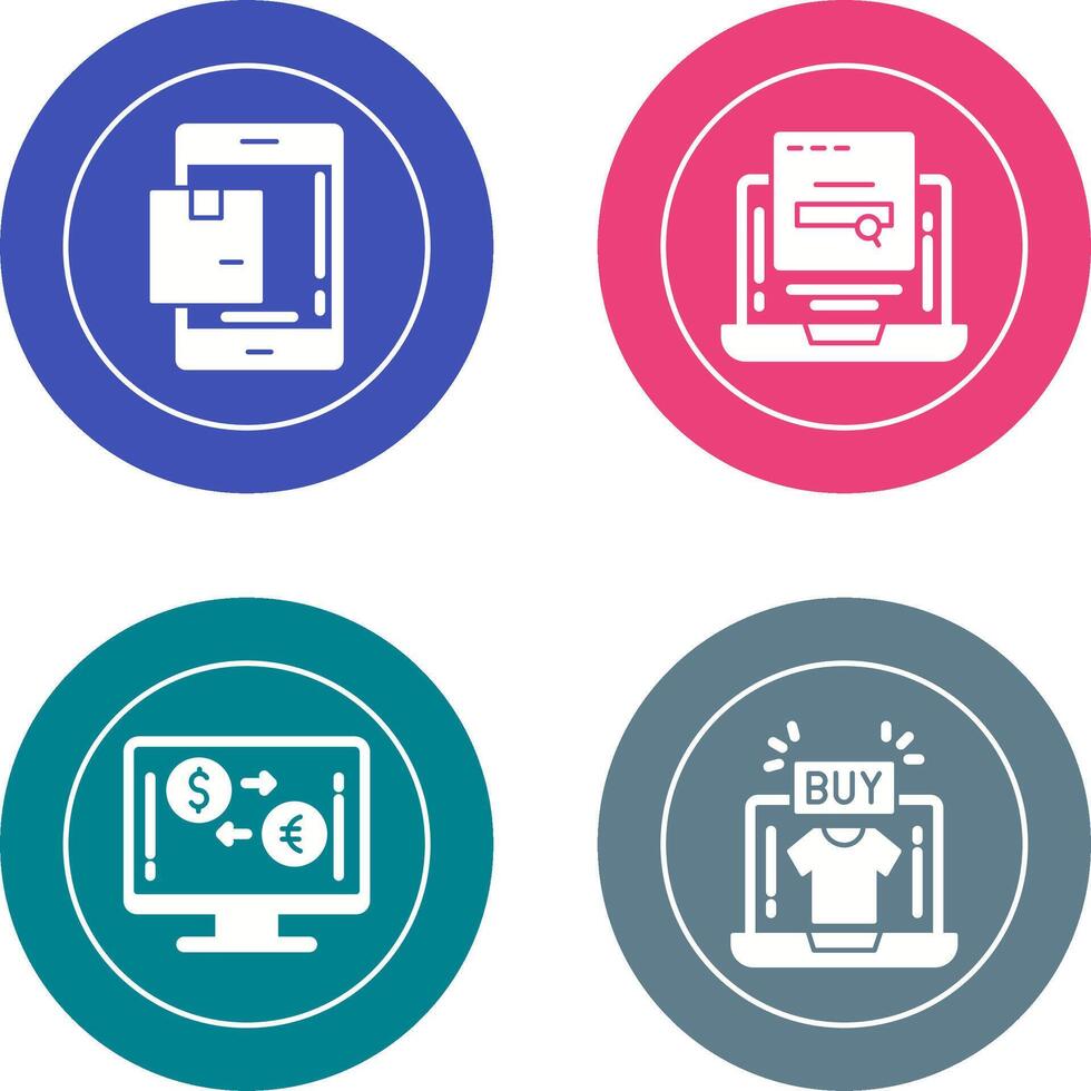 Package and Searching Icon vector