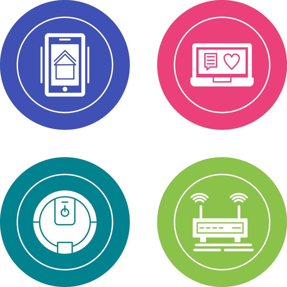 Smart Phone and Chat and Laptop Icon vector