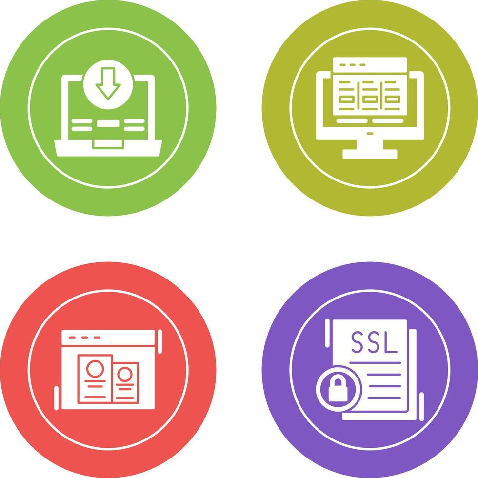 Downlaod and Layout Icon vector