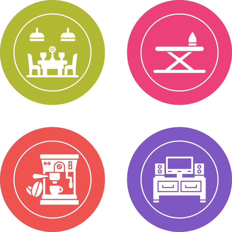 Iron Board and Table Icon vector