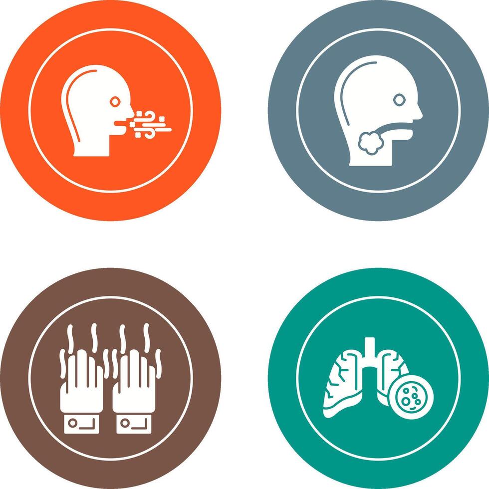 Bad Breath and Throat Cancer Icon vector