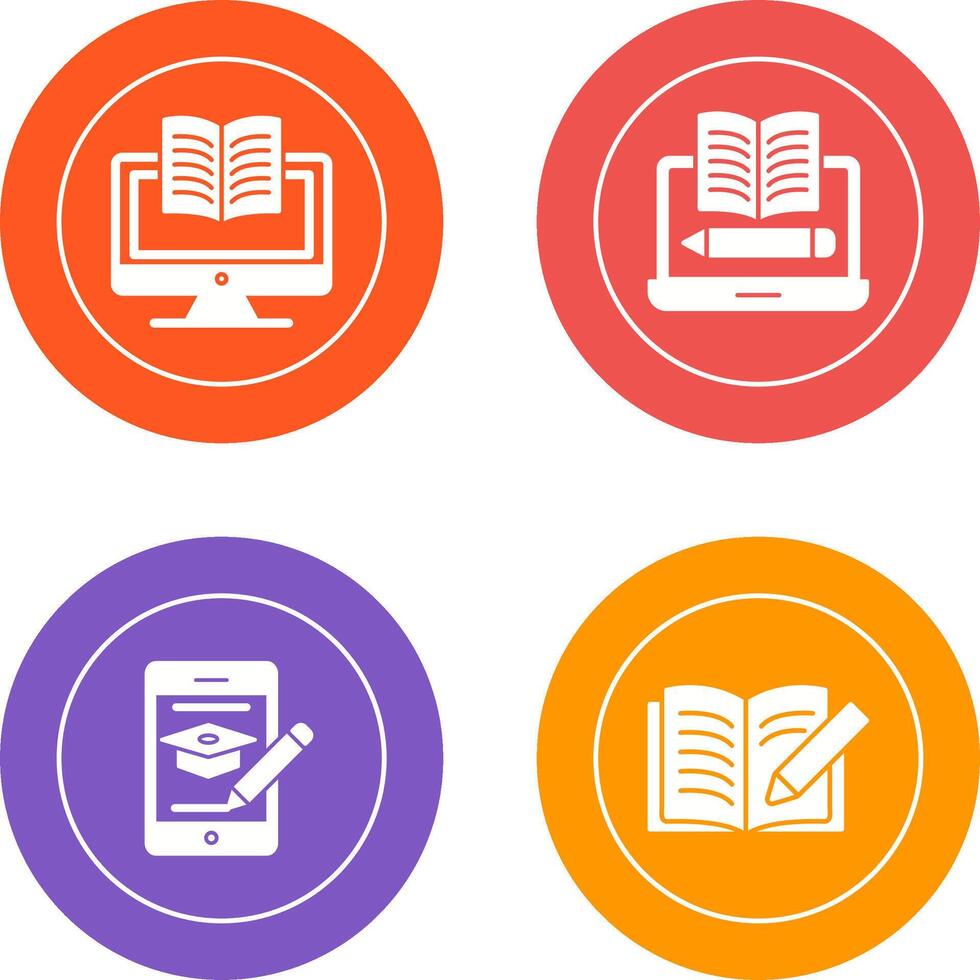 Digital Learning and Written Icon vector