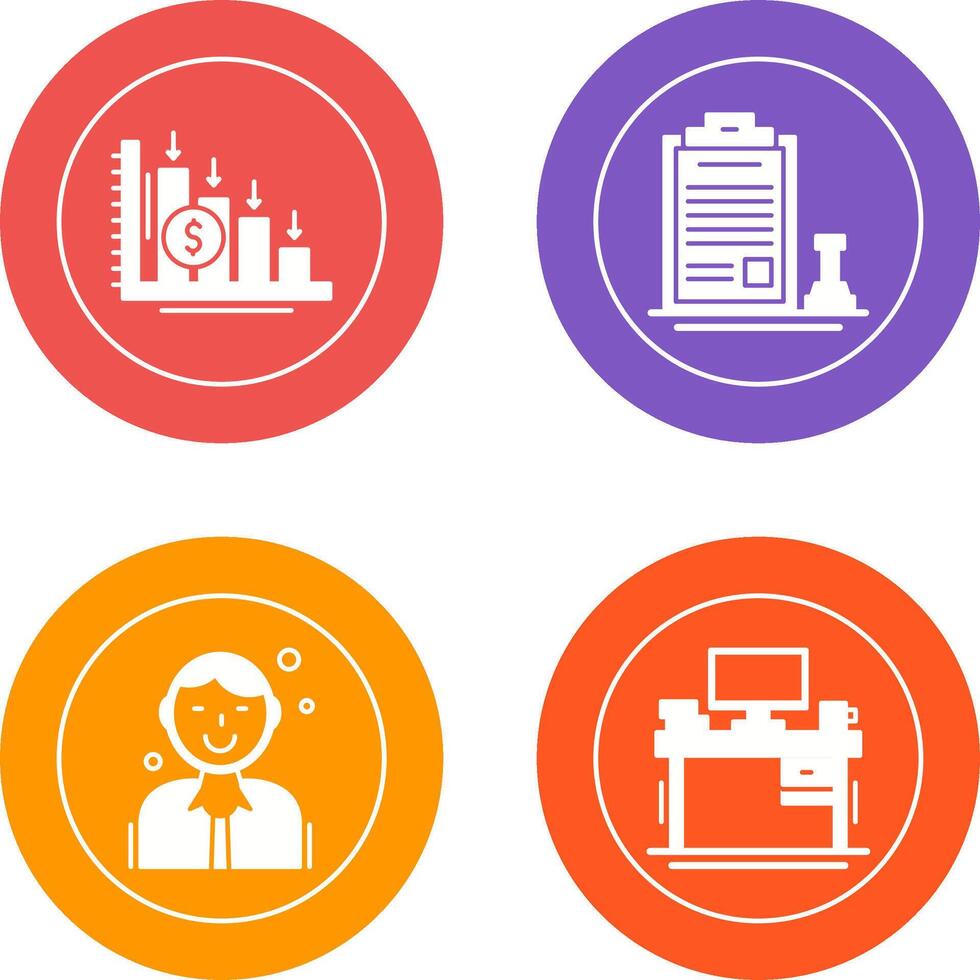 Loss and Stamp Icon vector