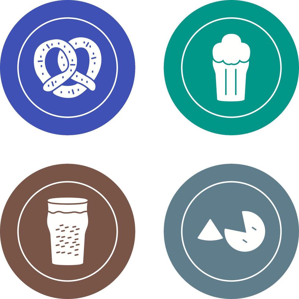 Pretzel and Pint of Beer Icon vector