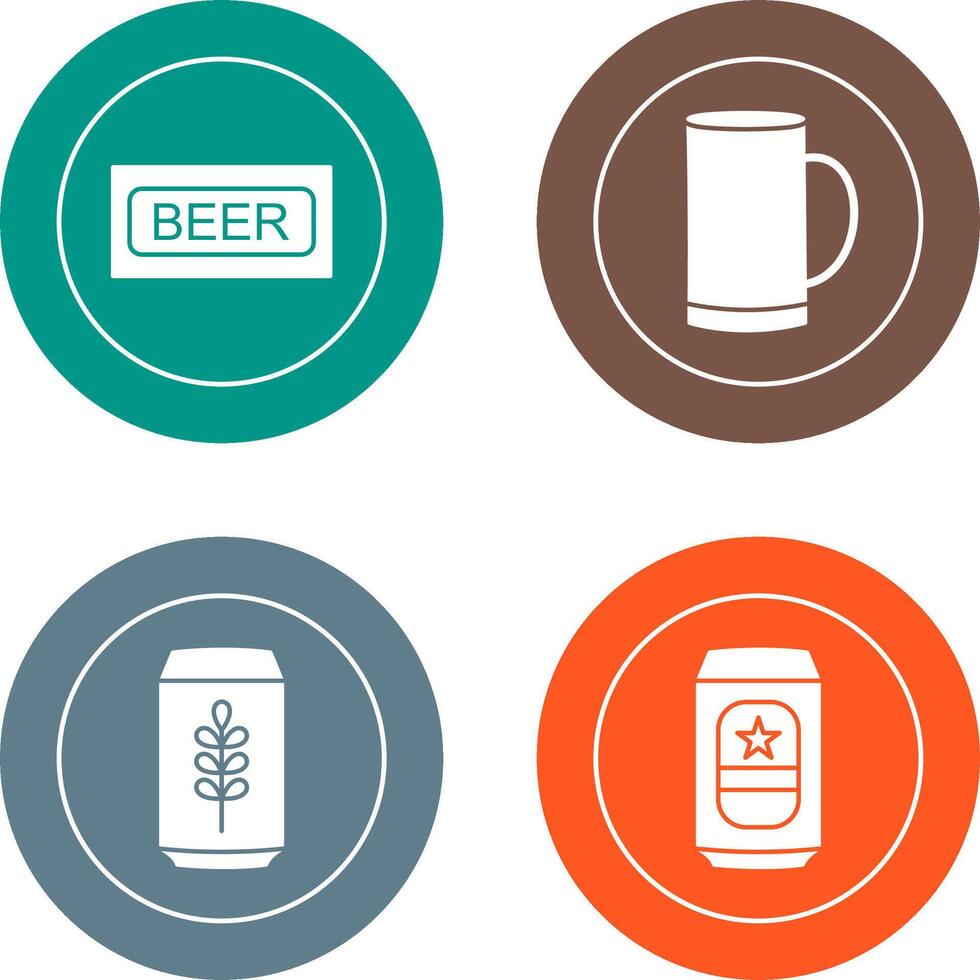 Beer Sign and Beer Mug Icon vector