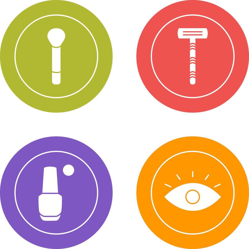 Brush and Razor Icon vector