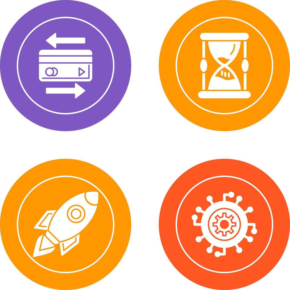 Transaction and Hourglass Icon vector
