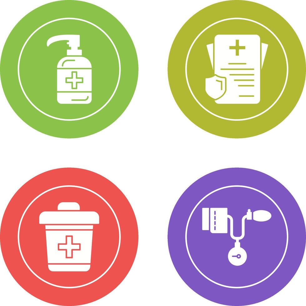 Sanitizer and Receipt Icon vector