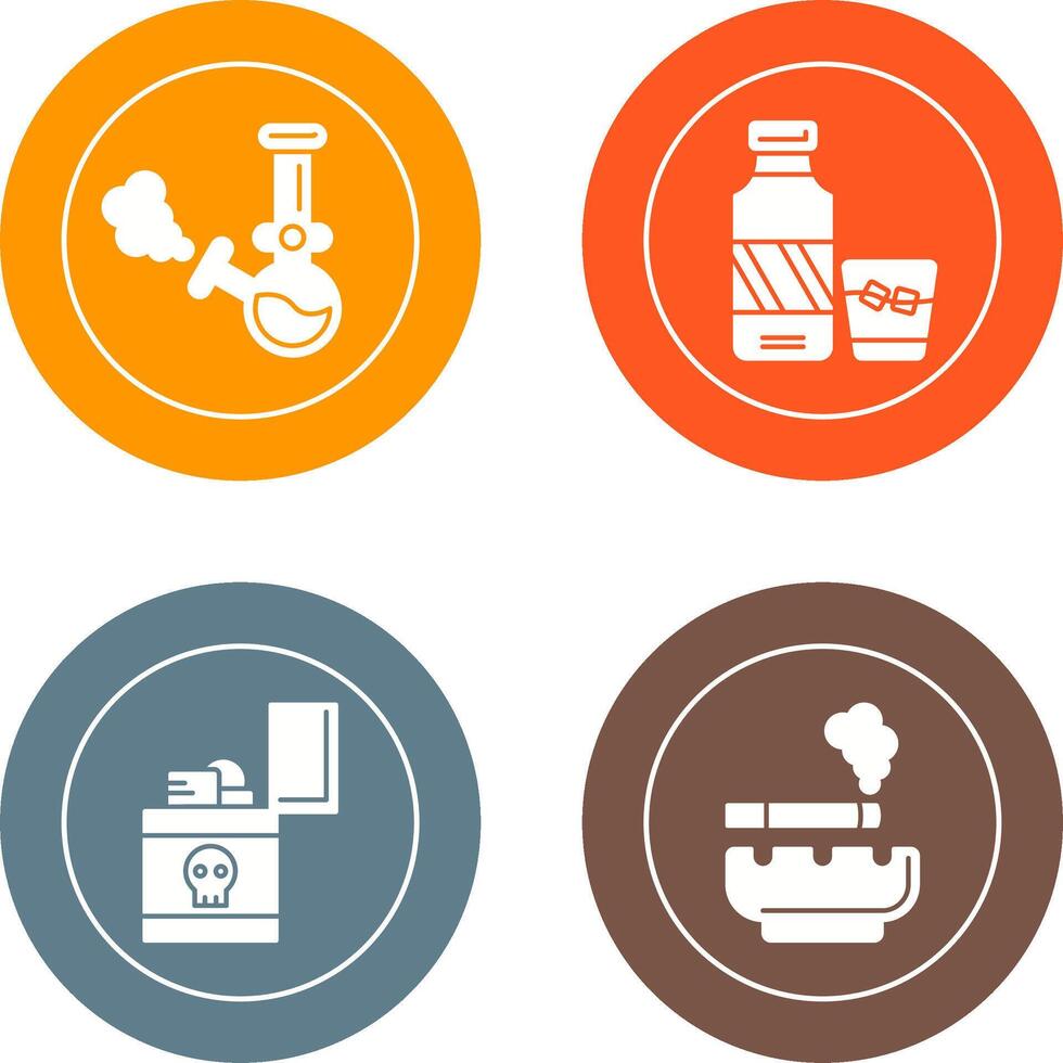 Bong and Whiskey Icon vector