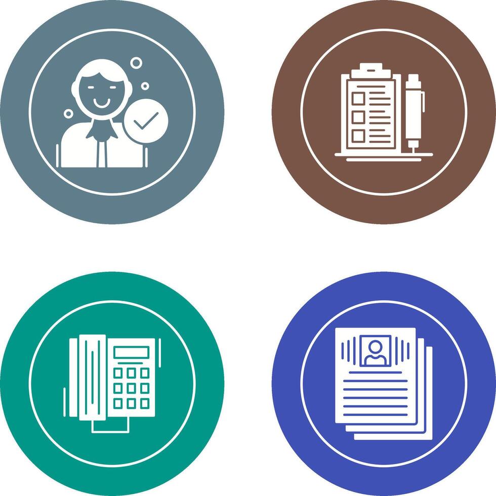 Hire and Check List Icon vector
